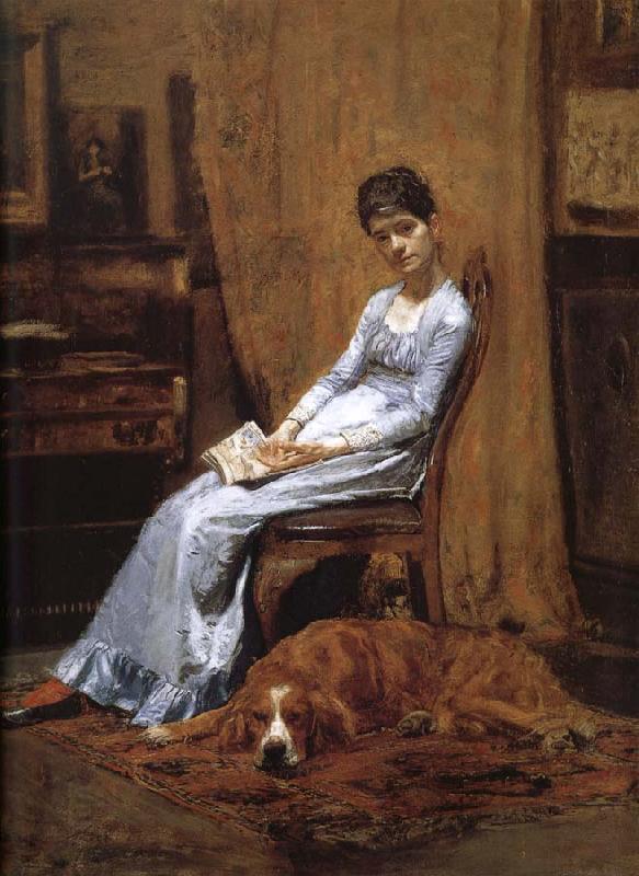 Thomas Eakins The Artist-s wife and his dog China oil painting art